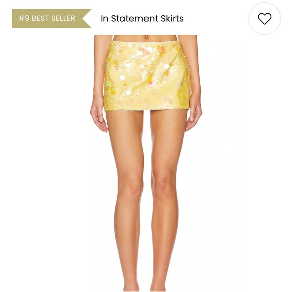 Danielle Guizio Dresses & Skirts - Glamorous Yellow Sequin Skirt